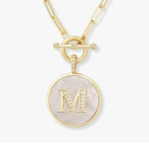 Melinda Maria Love Letters Gold Initial M Necklace